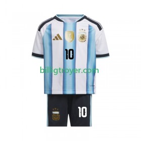 Billige Fotballdrakter Argentina Lionel Messi 10 Barn Hjemmedraktsett World Cup 2026 Kortermet